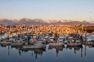 Marina, Homer, AK at sunset.